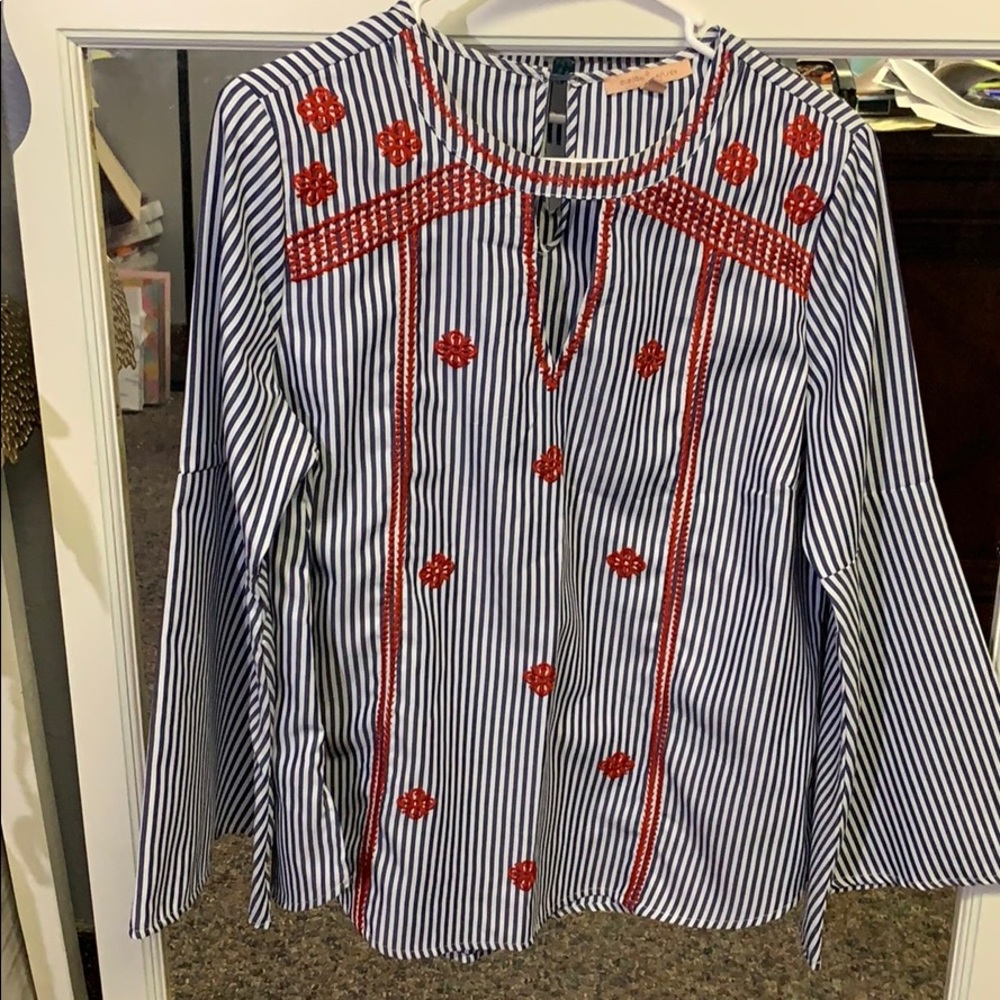 Navy print Blouse